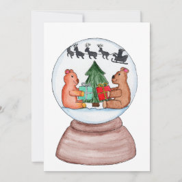 クリスマス - クマのいるスノードーム