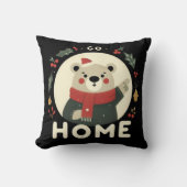 クリスマス クマ 帰宅 クッション (正面)