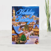 クリスマス クラシック カラフル ホリデー グリーティング (正面)