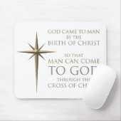 クリスマス・クリスチャン信仰星:誕生&クロス マウスパッド (マウス)