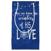 クリスマス・クリスチャン引用文とライト スモールペーパーバッグ (正面)