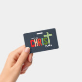 クリスマス・クリスチャン文字 感動的 バッジ (手持ち)