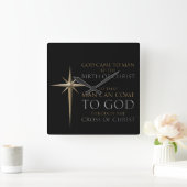 クリスマス·クリスチャン·ファイト·スター：誕生&クロス スクエア壁時計 (ホーム)