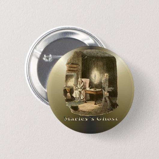 クリスマス-クリスマスキャロルのScrooge 缶バッジ (正面&裏面)