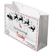 クリスマス |クリスマスパーソナライズされた抱き枕 ラージペーパーバッグ (正面アングル)