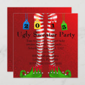 クリスマス/クリスマスブリーセーターパーティー 招待状 (正面/裏面)