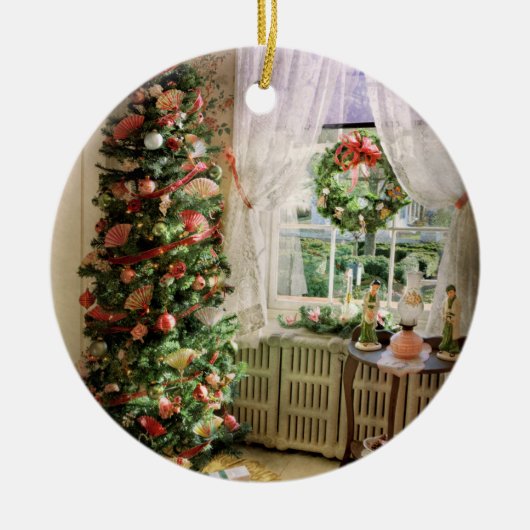 クリスマス – クリスマス日本の。 セラミックオーナメント (正面)