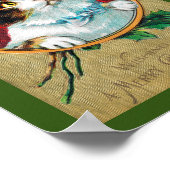 クリスマス、クリスマス猫 ポスター (角)