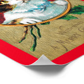 クリスマス、クリスマス猫 ポスター (角)