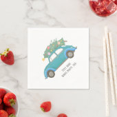 クリスマス，クリスマス，ベビーボーイ，クリスマスツリー，車 スタンダードカクテルナプキン (インサイチュ)