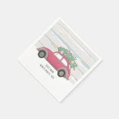 クリスマス，クリスマス，ベビーボーイ，クリスマスツリー，車 スタンダードカクテルナプキン (角)