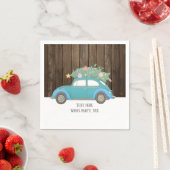 クリスマス，クリスマス，ベビーボーイ，クリスマスツリー，車 スタンダードカクテルナプキン (インサイチュ)