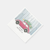 クリスマス，クリスマス，ベビーボーイ，クリスマスツリー，車 スタンダードカクテルナプキン (角)