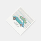 クリスマス，クリスマス，ベビーボーイ，クリスマスツリー，車 スタンダードカクテルナプキン (角)