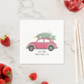 クリスマス，クリスマス，ベビーボーイ，クリスマスツリー，車 スタンダードカクテルナプキン (インサイチュ)