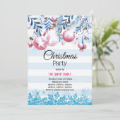 クリスマス、クリスマス、ホリデーパーティーの招待 招待状 (スタンド正面)