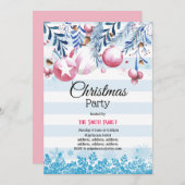 クリスマス、クリスマス、ホリデーパーティーの招待 招待状 (正面/裏面)