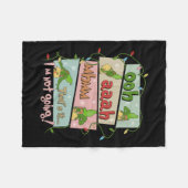 クリスマス・クリスマス・ライト・ファミルは行かない フリースブランケット (正面(横))