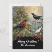 クリスマス・クロウ5メリークリスマス!クリスマスカード 招待状 (正面)