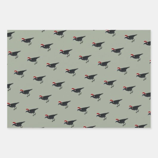 クリスマス・クロウ ラッピングペーパーシート (正面)