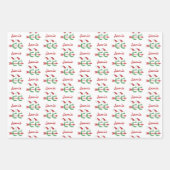 クリスマス©クロスカントリーランニングの名前の追加 ラッピングペーパーシート (正面)