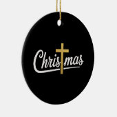 クリスマス クロス ファミリー マッチング イエス ギフト アイデア セラミックオーナメント (右)