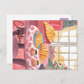 クリスマス・クロワッサン・モーニング ポストカード (正面/裏面)