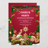 クリスマス·ク飾ッキーと交換 招待状 (正面/裏面)