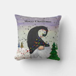 クリスマス・グノームのホリデー用ラグ クッション
