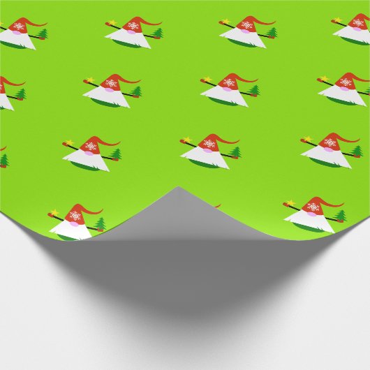 クリスマス グノーム ホリデー ラッピングペーパー (角)