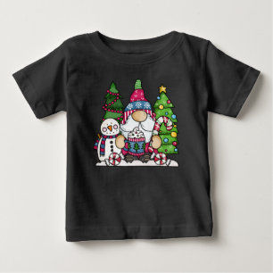クリスマス グノーム 雪だるま ツリー かわいい ベビーTシャツ