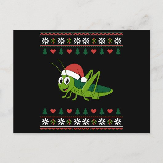 クリスマス グラスホッパー サンタ帽子 ださいセーター クリスマス (正面)