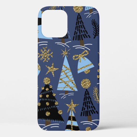 クリスマス・グリッターの木、ベル Case-Mate iPhoneケース (裏面)