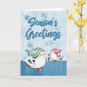 クリスマス・グリーティング カード (黄色い花)