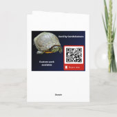 クリスマス·グリーティング·カード·ゴールデンロッドと鳴鳥 シーズンカード (裏面)