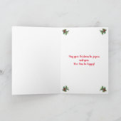 クリスマス·グリーティング·カード·ゴールデンロッドと鳴鳥 シーズンカード (内部)