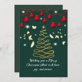クリスマス・グリーティング・カード 招待状 (正面/裏面)