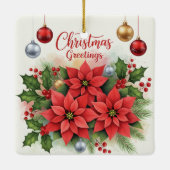 クリスマス・グリーティング、フェスティバル、 セラミックオーナメント (裏面)