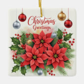 クリスマス・グリーティング、フェスティバル、 セラミックオーナメント (正面)