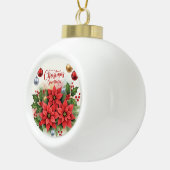クリスマス・グリーティング、フェスティバル、 セラミックボールオーナメント (右)