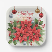クリスマス・グリーティング、フェスティバル、 ペーパープレート (正面)