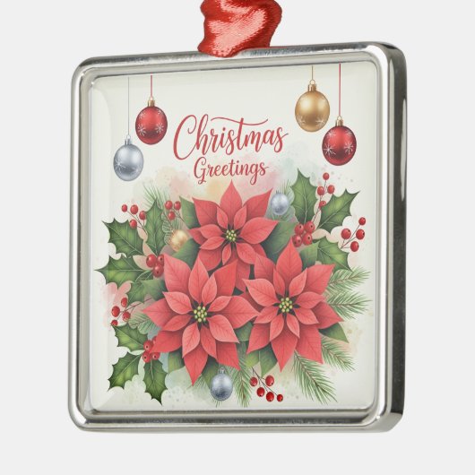 クリスマス・グリーティング、フェスティバル、 メタルオーナメント (左)