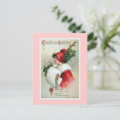 「クリスマス・グリーティング」ヴィンテージ シーズンポストカード (スタンド正面)