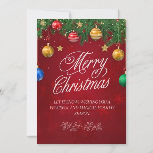 クリスマス・グリーティング 招待カード 招待状 (正面)