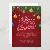 クリスマス・グリーティング 招待カード 招待状 (正面/裏面)