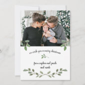 クリスマス・グリーナリー |シンプル水数々の色 シーズンカード (正面)