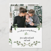 クリスマス・グリーナリー |シンプル水数々の色 シーズンカード (正面/裏面)