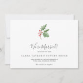クリスマス・グリーンとベリーの駆け落ち宣言 案内状 (正面)