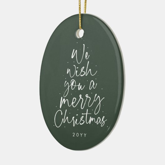 クリスマス・グリーンの祝日写真をお楽しみいただければ幸いだ セラミックオーナメント (左)