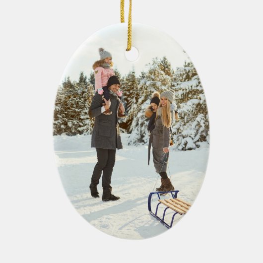 クリスマス・グリーンの祝日写真をお楽しみいただければ幸いだ セラミックオーナメント (裏面)